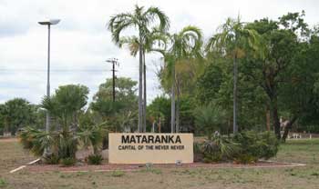 Mataranka town sign