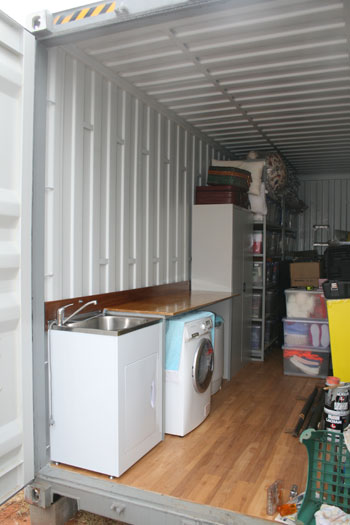 Laundry in container
